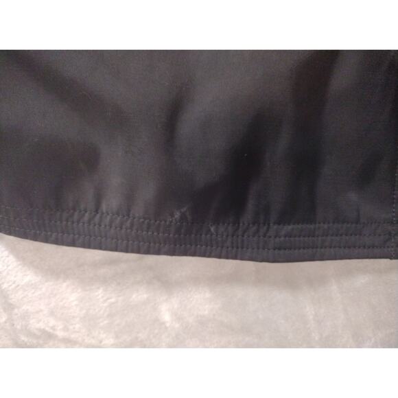 Banana Republic Womens Sz L Black Trench Coat Rain Jacket Old Money Quiet Luxury - Picture 9 of 13